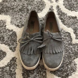 Steve Madden grey slip on sneakers